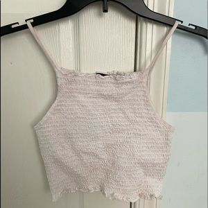 Forever21 White Basic Crop Top